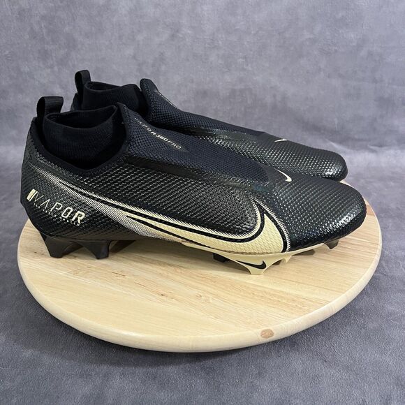 Nike Vapor Edge Pro 360 Black Metallic Gold Men’s Size 13 Football Cleats Shoes main image 6